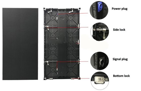 P3.91 Geleid Videocomité van het het Afgietselaluminium van de Huur Binnenmatrijs Kabinet 500x1000mm MBI5124-Spaander