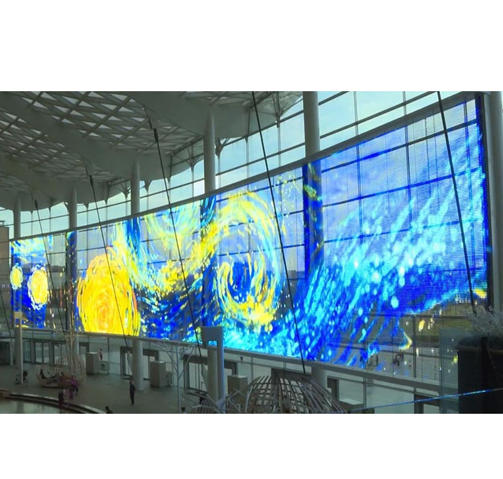 Led Transparent Display Pixel Pitch 4-8mm met hoge doorlaatbaarheid en optische kwaliteit materialen voor verbeterde zichtbaarheid